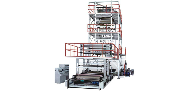 Three and Five Layers Co-Extrusion Film Blowing Machine